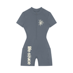 Quarter-Zip Short Sleeve Romper - Various Colours