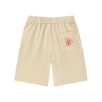 Washed Waffle Knit Shorts - Stone