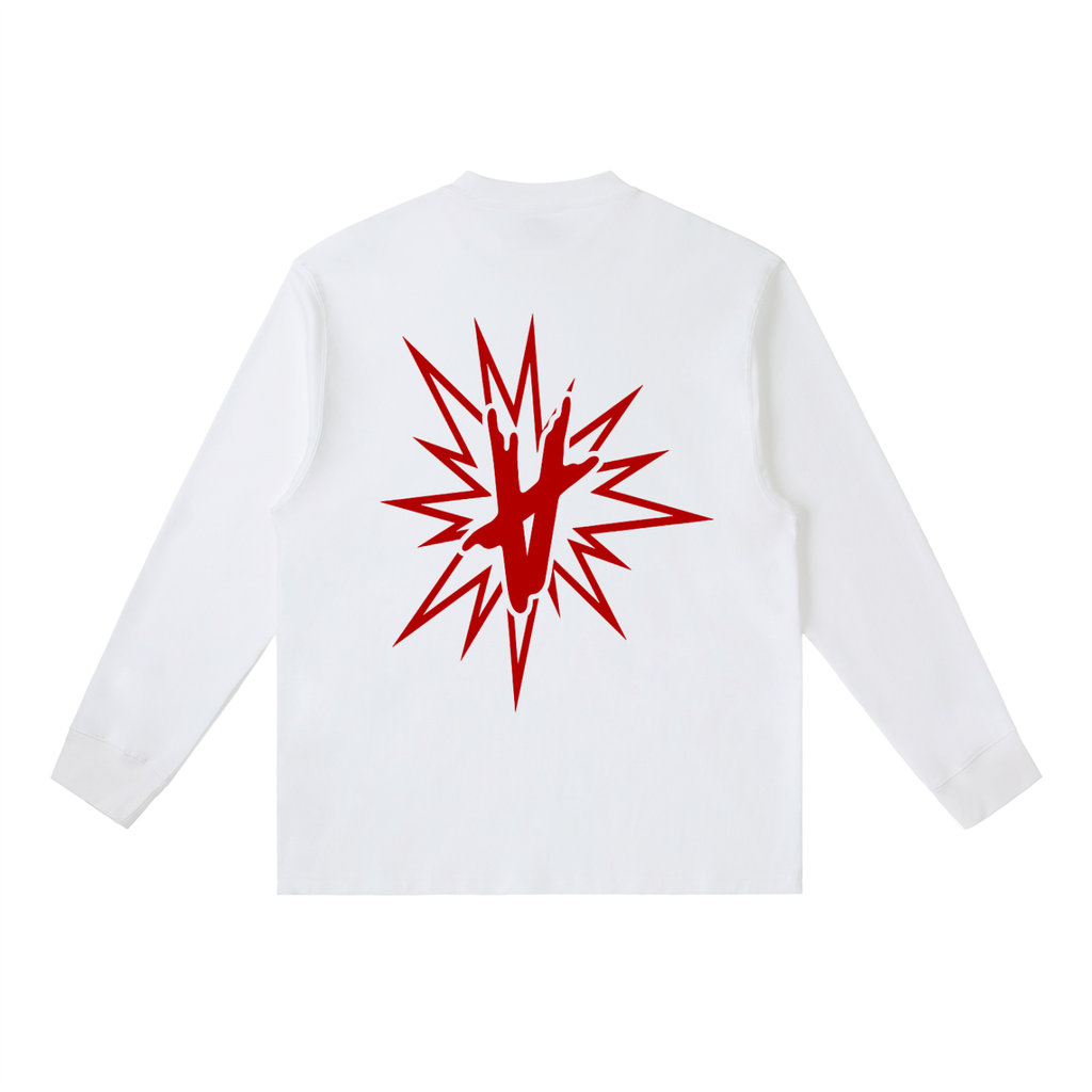 FULLY CHARGED | Long Sleeve Shirt - Red White