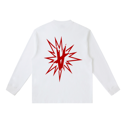 FULLY CHARGED | Long Sleeve Shirt - Red White
