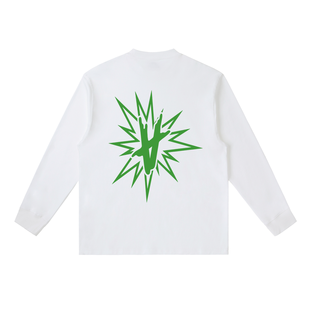 FULLY CHARGED | Long Sleeve Shirt - Green White