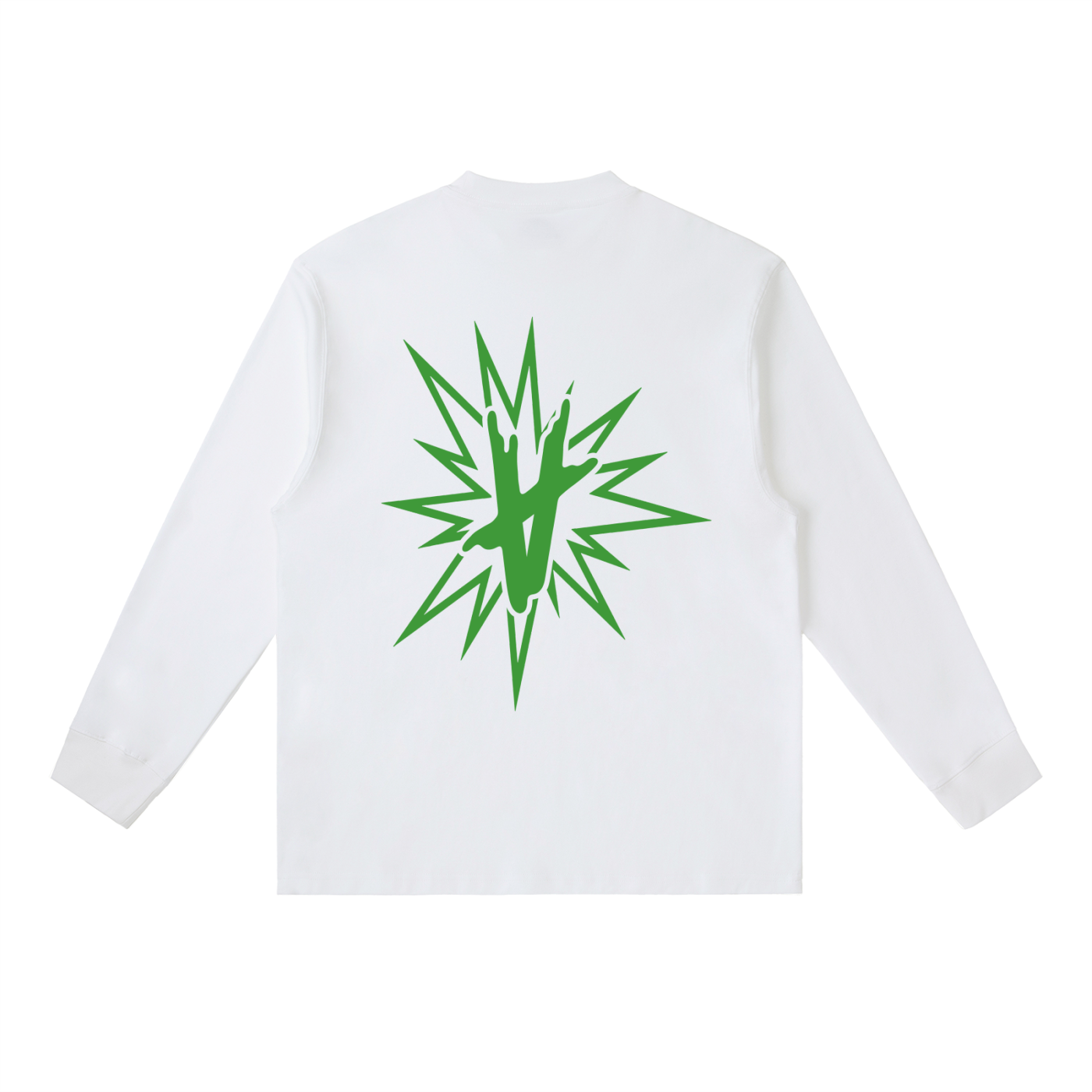 FULLY CHARGED | Long Sleeve Shirt - Green White