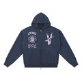 BREAKING FREE | Fleeced Zip Hoodie - Navy Blue
