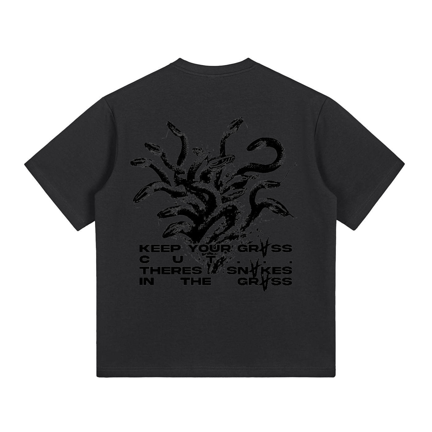 SNAKES IN THE GRASS | Graphic T-Shirt - Black