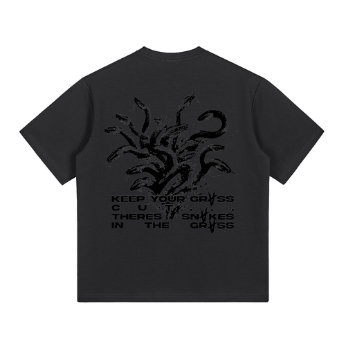 SNAKES IN THE GRASS | Graphic T-Shirt - Black