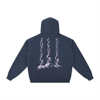 BREAKING FREE | Fleeced Zip Hoodie - Navy Blue
