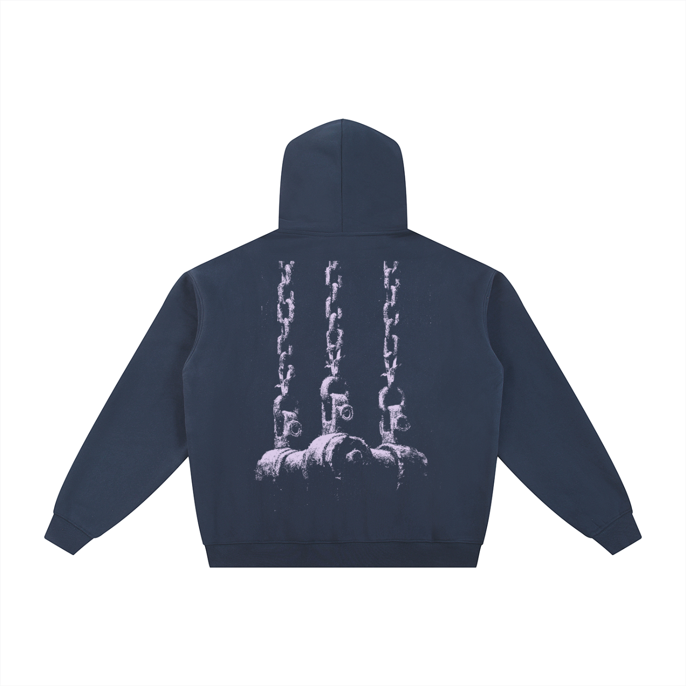BREAKING FREE | Fleeced Zip Hoodie - Navy Blue