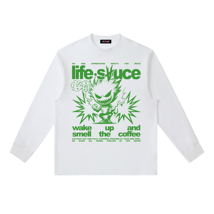 FULLY CHARGED | Long Sleeve Shirt - Green White