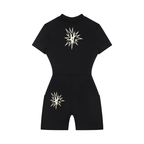 Quarter-Zip Short Sleeve Romper - Various Colours