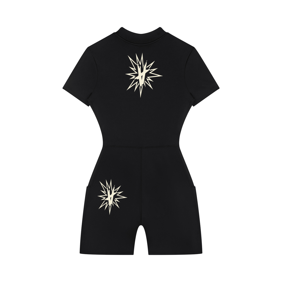 Quarter-Zip Short Sleeve Romper - Various Colours