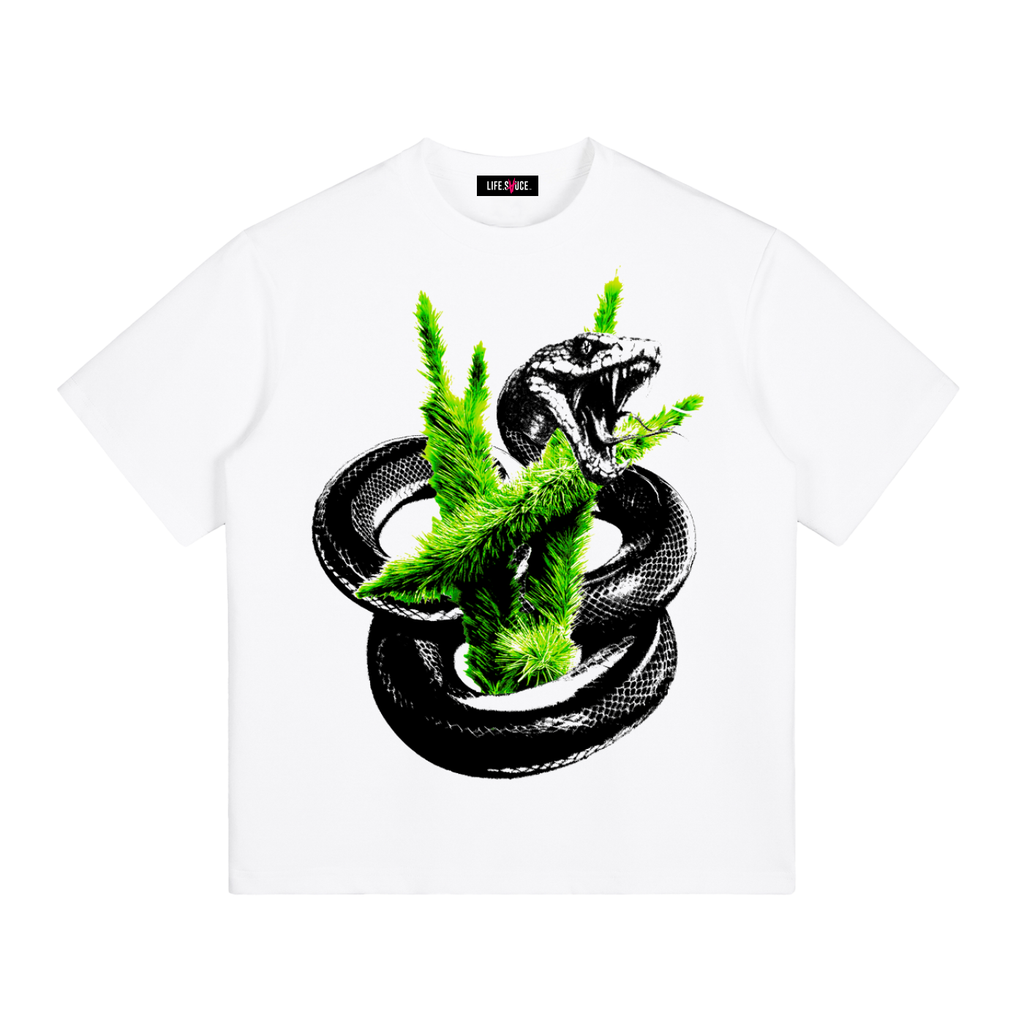 SNAKES IN THE GRASS | Graphic T-Shirt - White
