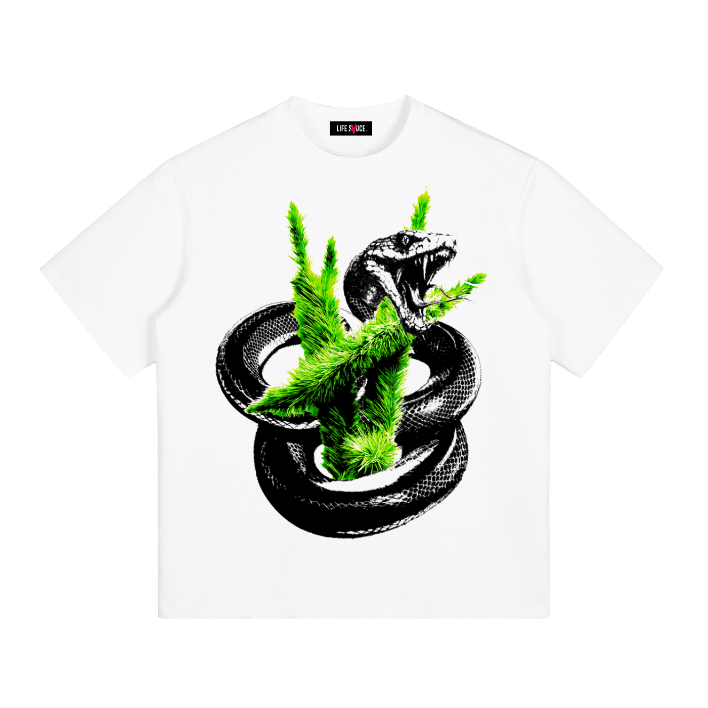 SNAKES IN THE GRASS | Graphic T-Shirt - White