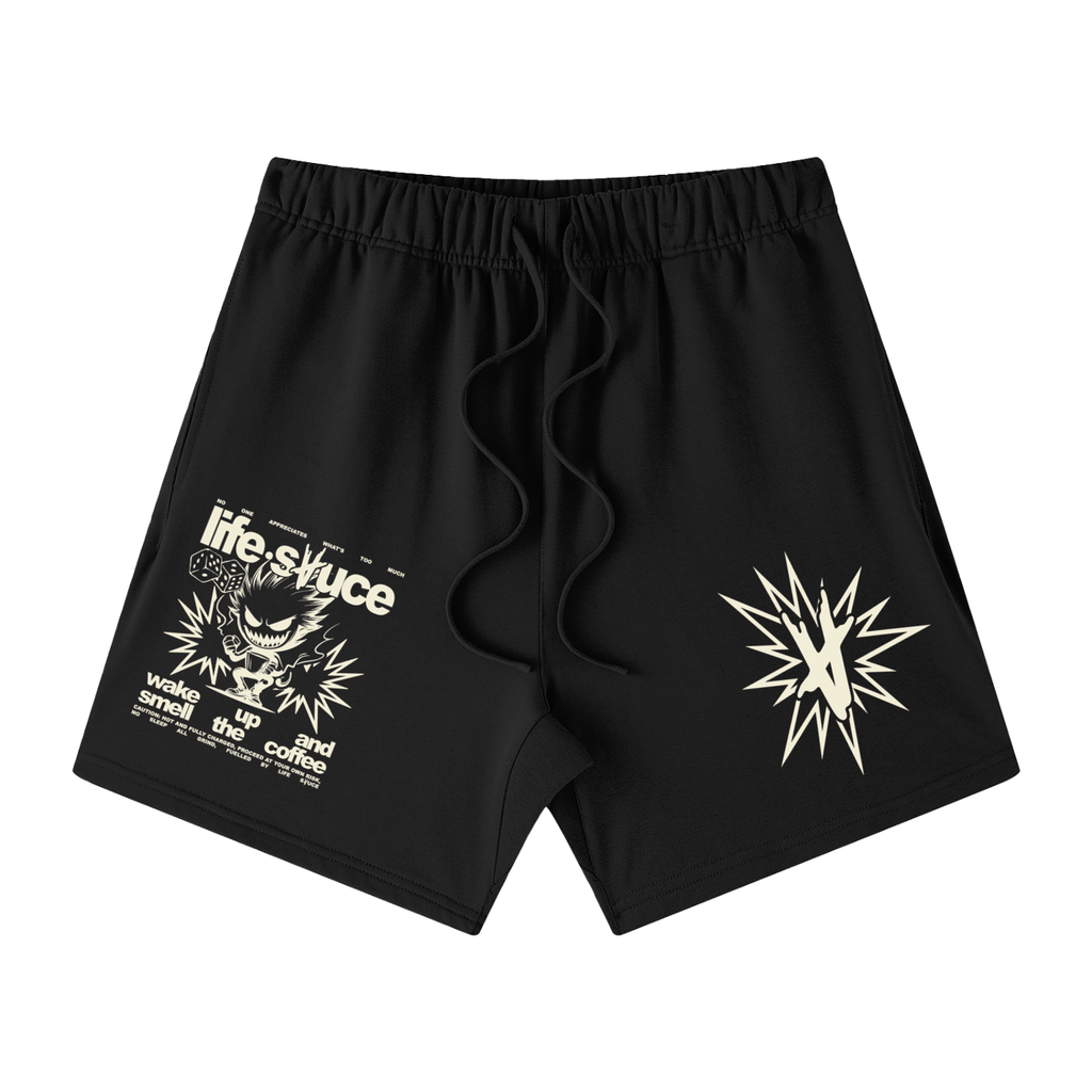 FULLY CHARGED | Graphic Fade Shorts - Black