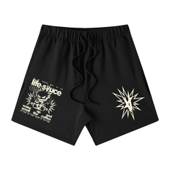 FULLY CHARGED | Graphic Fade Shorts - Black