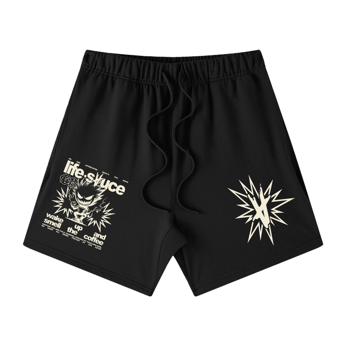 FULLY CHARGED | Graphic Fade Shorts - Black