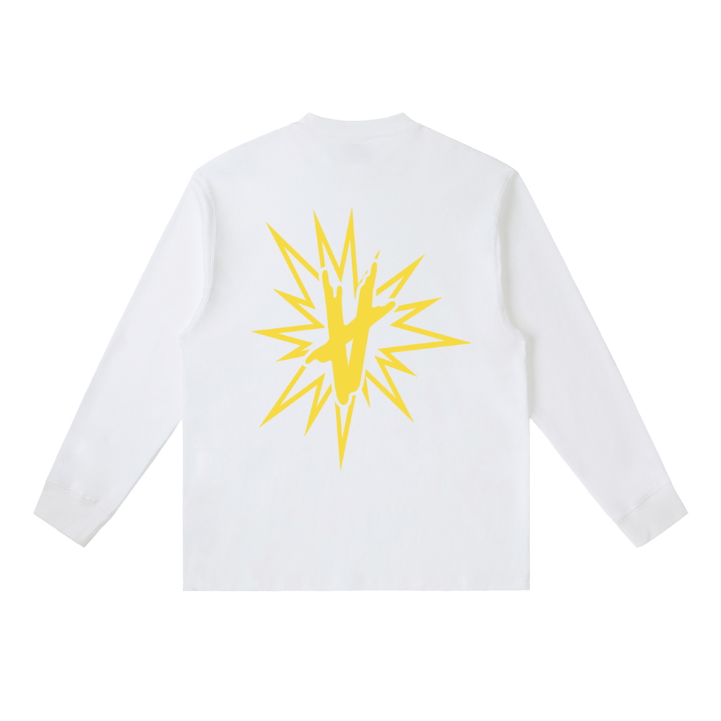 FULLY CHARGED | Long Sleeve Shirt - Yellow White