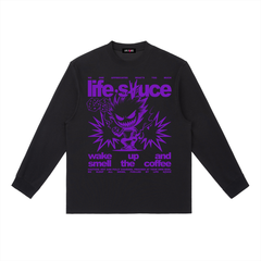 FULLY CHARGED |  Long-Sleeve Shirt - Purple Black
