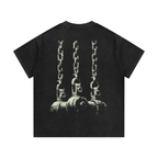 Washed Waffle Knit T-Shirt - Black