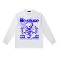 FULLY CHARGED | Long Sleeve Shirt - Royal Blue White