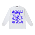 FULLY CHARGED | Long Sleeve Shirt - Royal Blue White