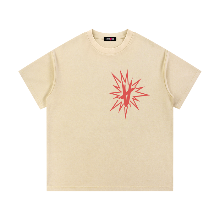 Washed Waffle Knit T-Shirt - Stone
