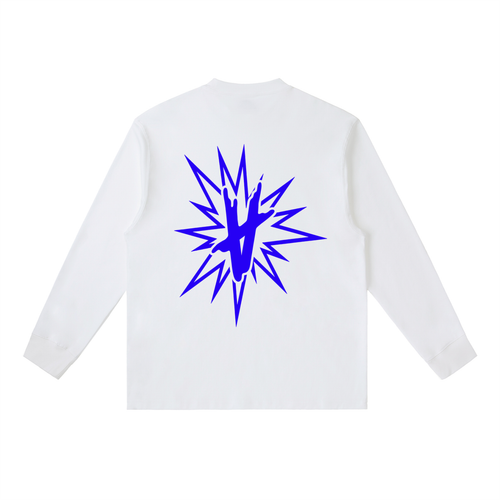 FULLY CHARGED | Long Sleeve Shirt - Royal Blue White