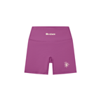 High-Waisted Biker Shorts - Mauve