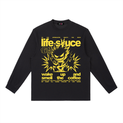 FULLY CHARGED | Long Sleeve Shirt - Yellow Black