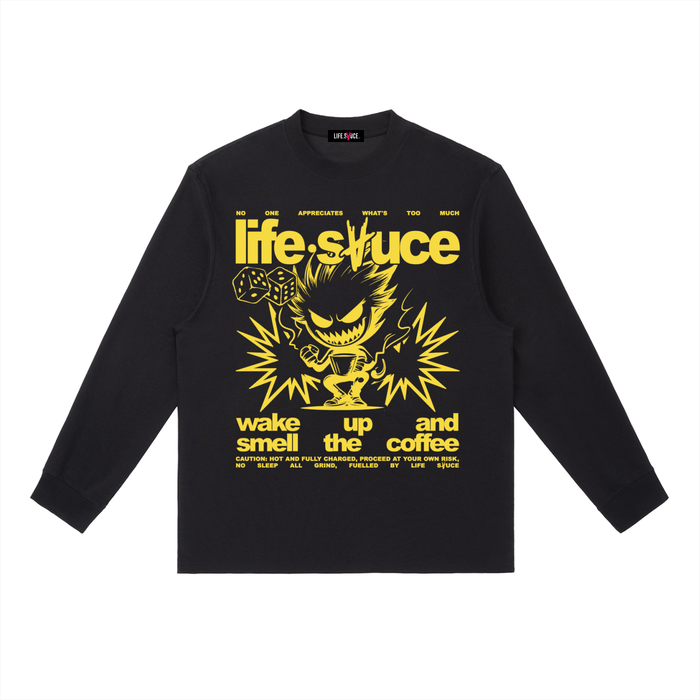 FULLY CHARGED | Long Sleeve Shirt - Yellow Black