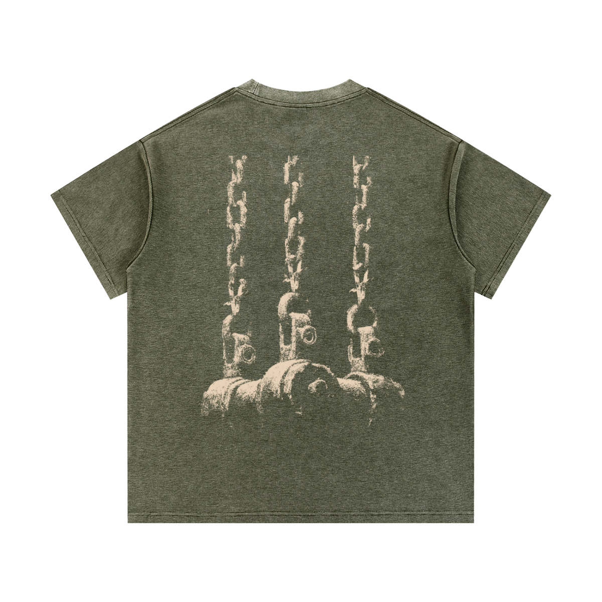 BREAKING FREE | Waffle Knit T-Shirt - Army Green
