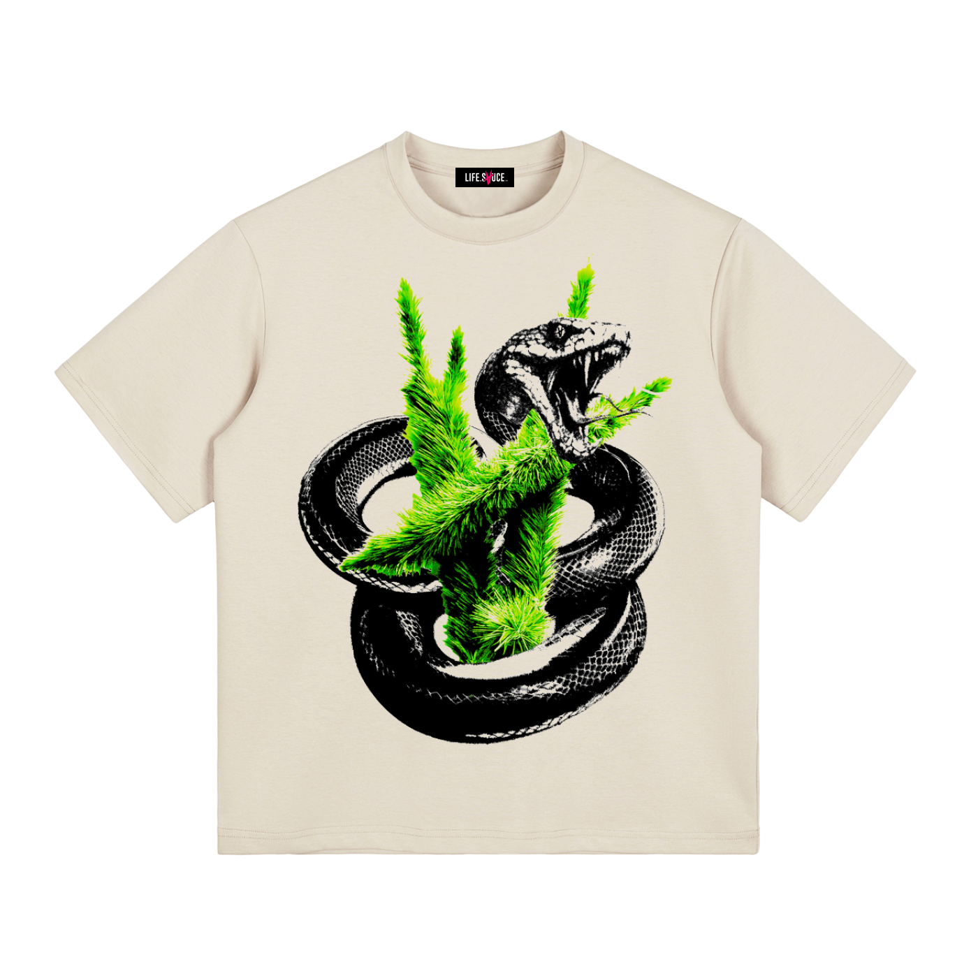 SNAKES IN THE GRASS | Graphic T-Shirt - Khaki