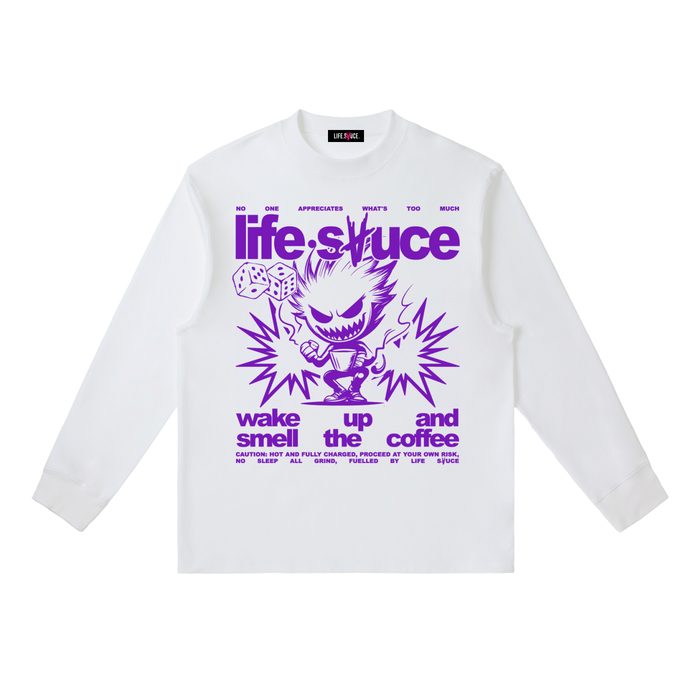 FULLY CHARGED |  Long-Sleeve Shirt - Purple White