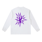 FULLY CHARGED |  Long-Sleeve Shirt - Purple White