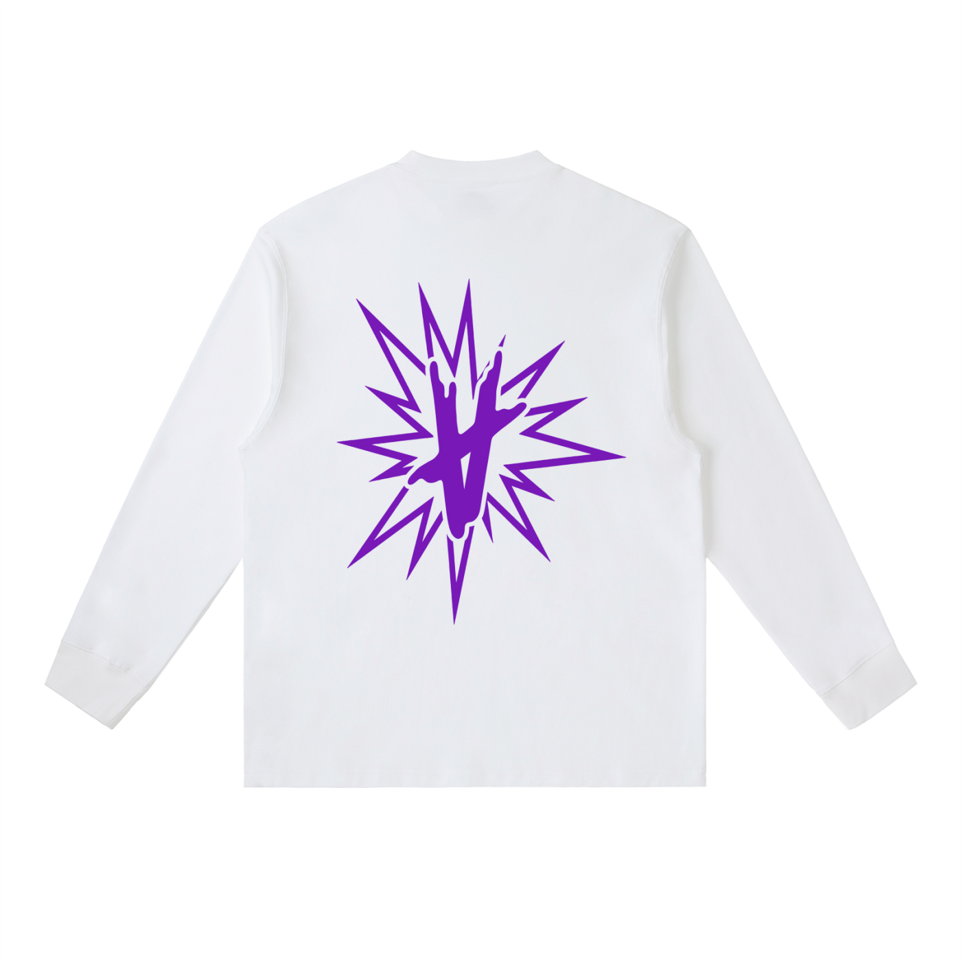 FULLY CHARGED |  Long-Sleeve Shirt - Purple White