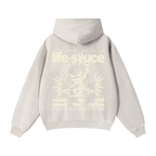 FULLY CHARGED | Zip Box Hoodie - Stone