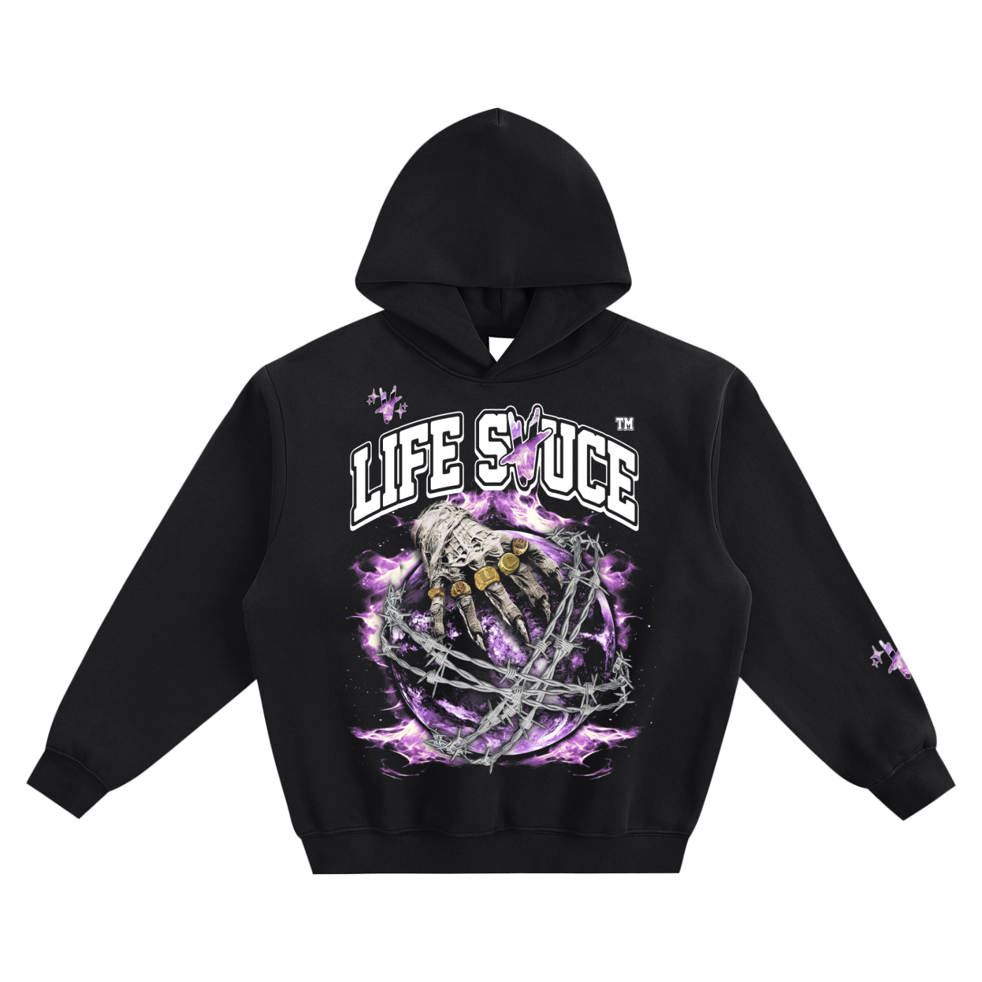 DARK WORLD | Box Hoodie - Black