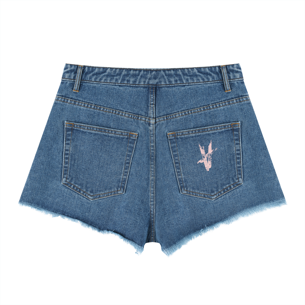 Women's Denim Hi Rise Shorts - Blue