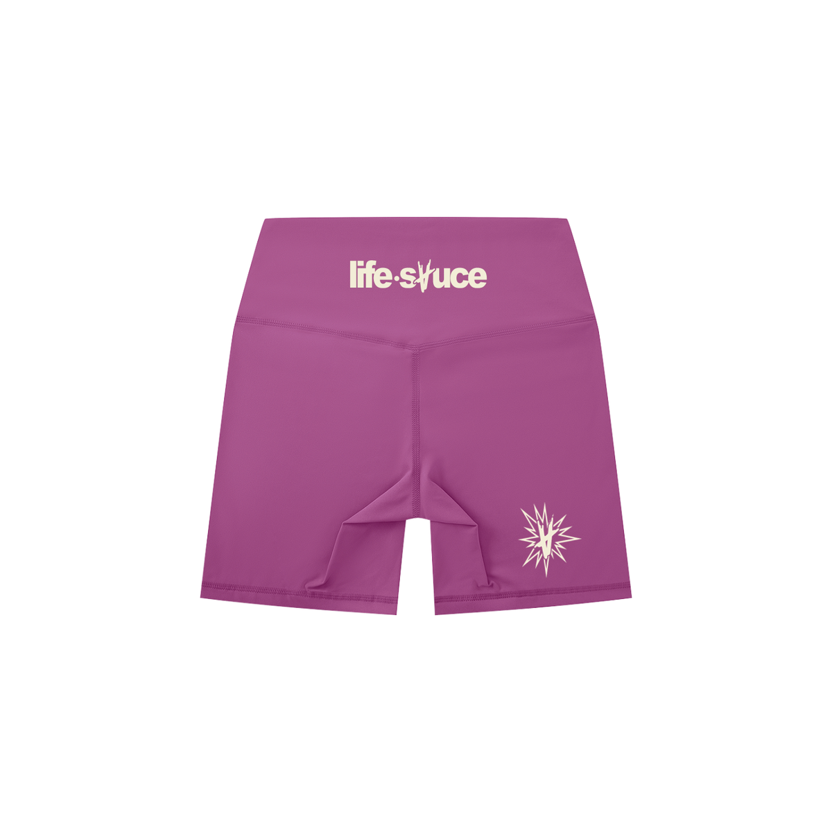 High-Waisted Biker Shorts - Mauve