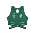 Criss-Cross Band Sports Bra - Green