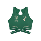 Criss-Cross Band Sports Bra - Green
