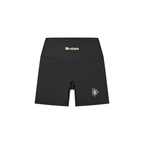 High-Waisted Biker Shorts - Black