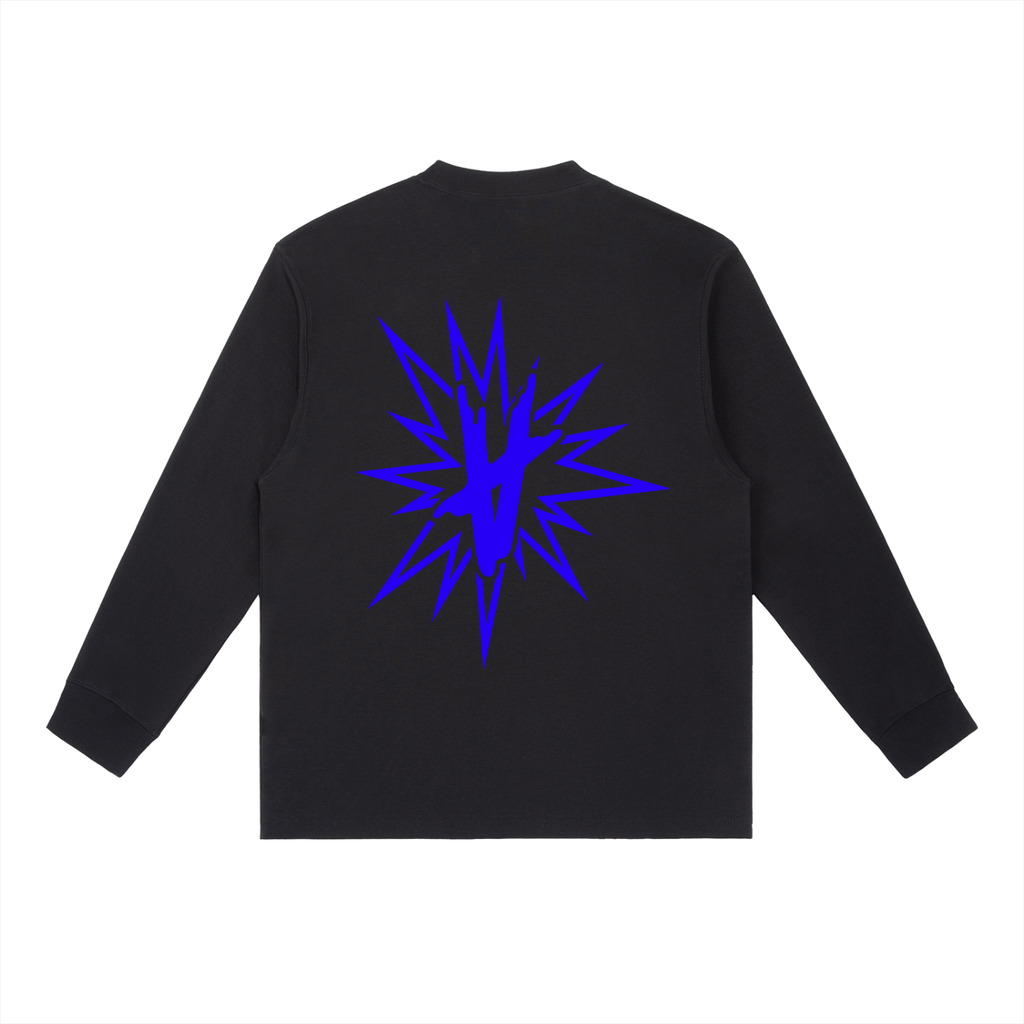 FULLY CHARGED | Long Sleeve Shirt - Royal Blue Black