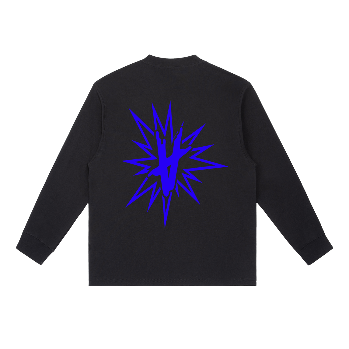 FULLY CHARGED | Long Sleeve Shirt - Royal Blue Black