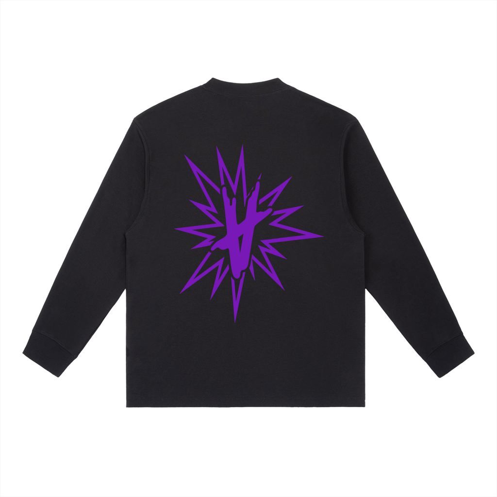 FULLY CHARGED |  Long-Sleeve Shirt - Purple Black