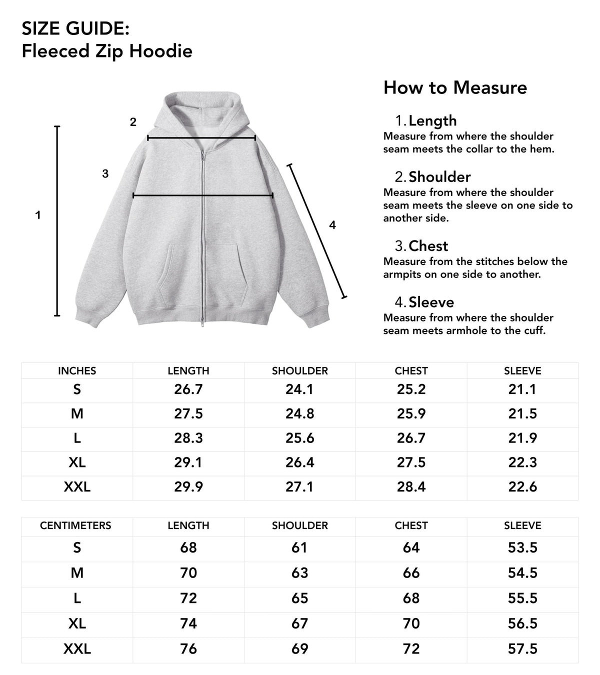 FULLY CHARGED | Frosted Zip Hoodie - Red size guide