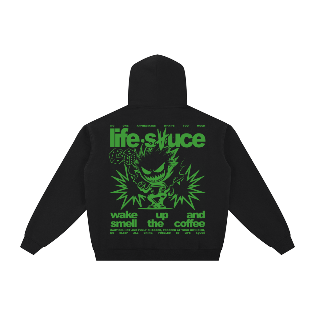 FULLY CHARGED | Zip Hoodie - Black Green