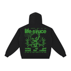 FULLY CHARGED | Zip Hoodie - Black Green