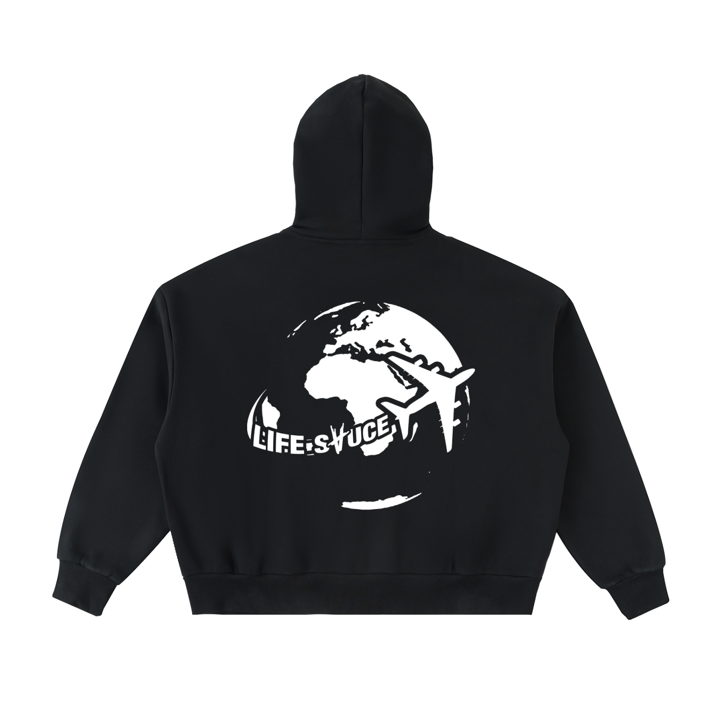 TAKE OFF | Full-Zip Box Hoodie - Black
