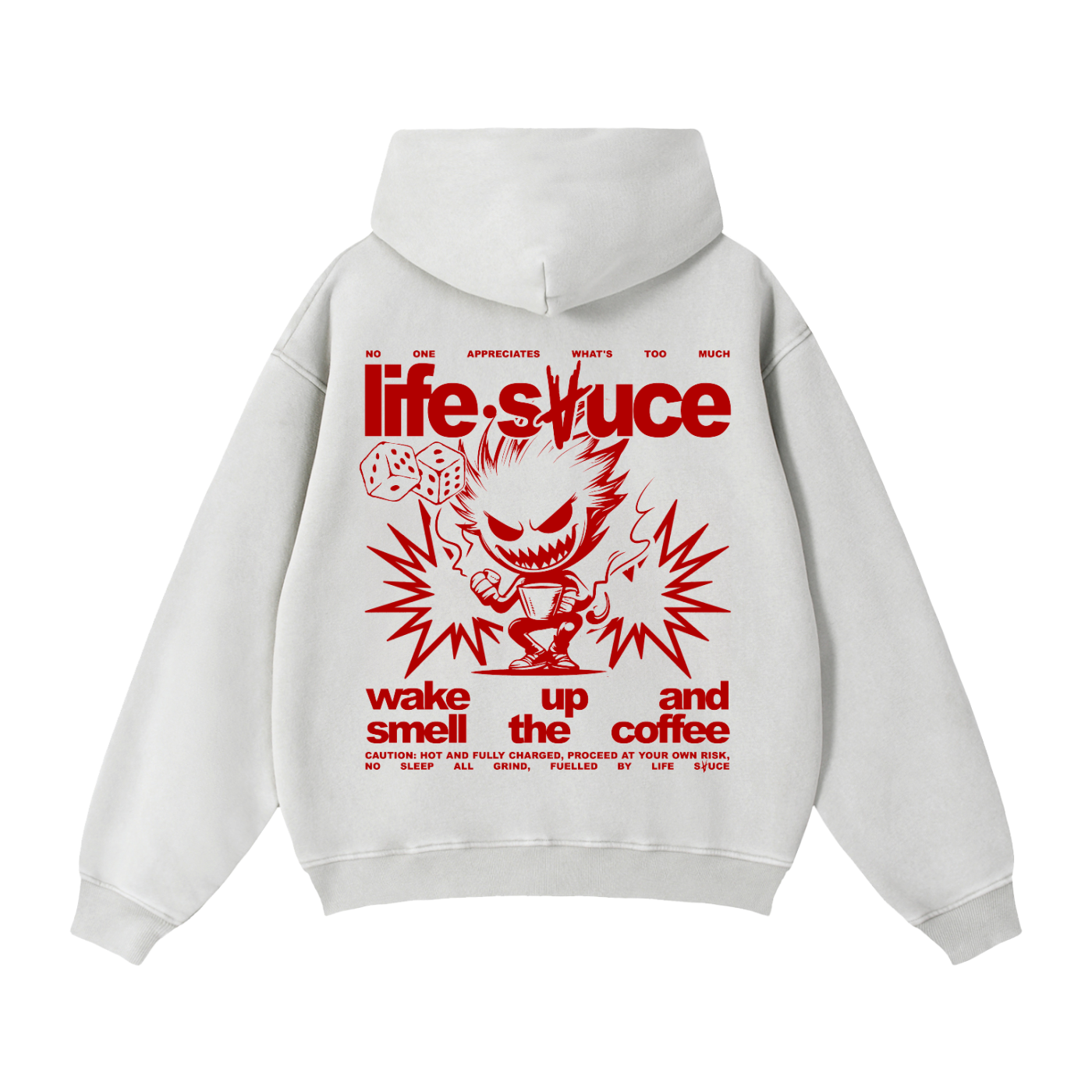 FULLY CHARGED | Fleeced Zip Hoodie - Red