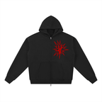 FULLY CHARGED | Zip Hoodie - Black Red